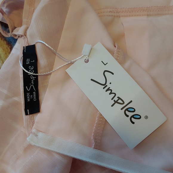 Simplee Blush Tiered Romper - Picture 7 of 8